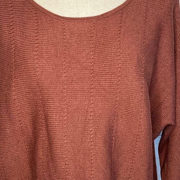 Blue Rain/Francesca's supersoft  chestnut knit dolman sleeve sweater Size XL - Picture 4 of 7